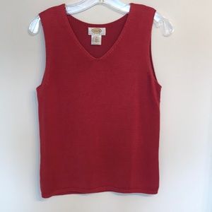 Silk Top. Small. Reddish pink.